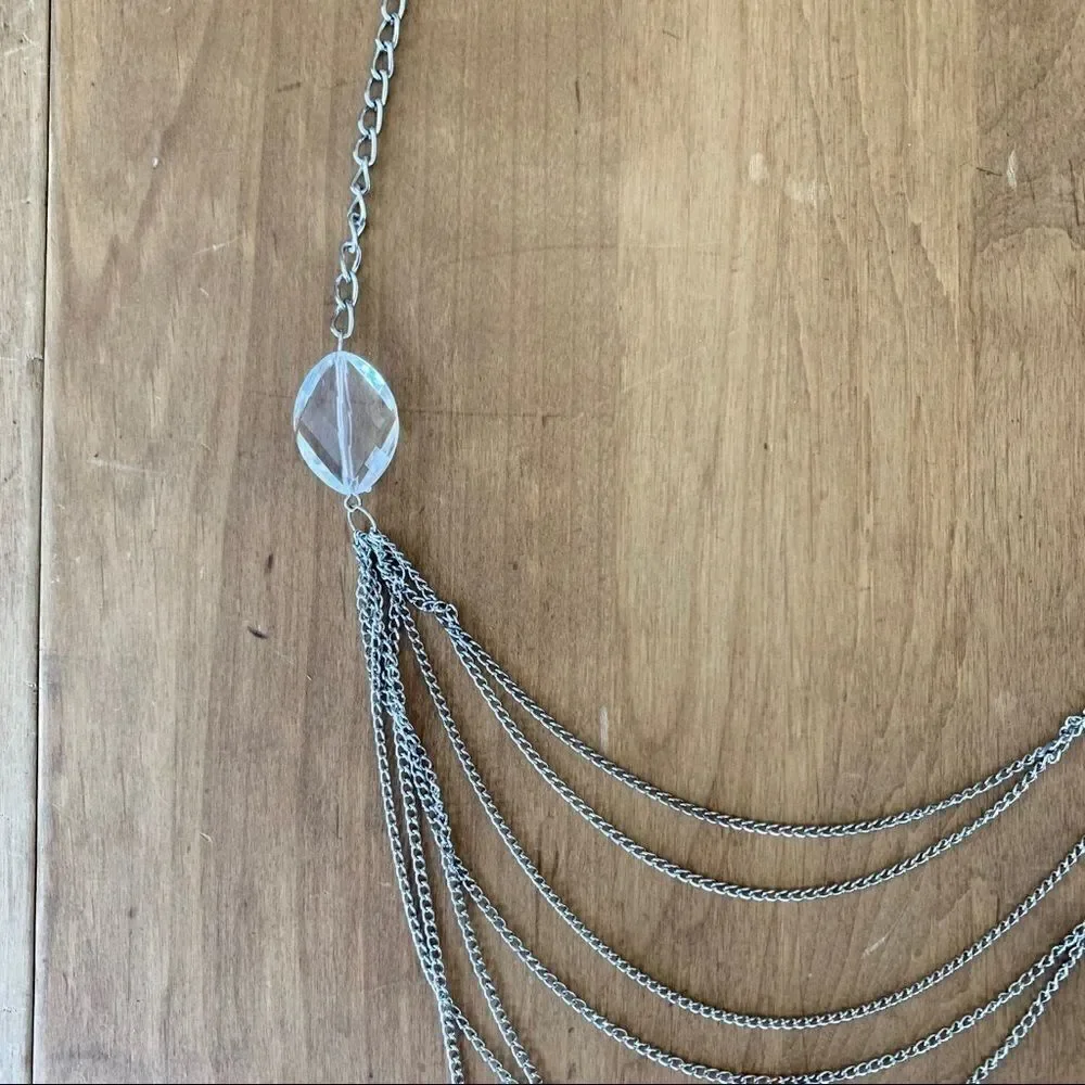 Silver color chain necklace